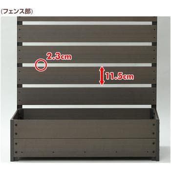 人工木 プランター付き (幅90 高さ180cm)YPF-1890(BR)