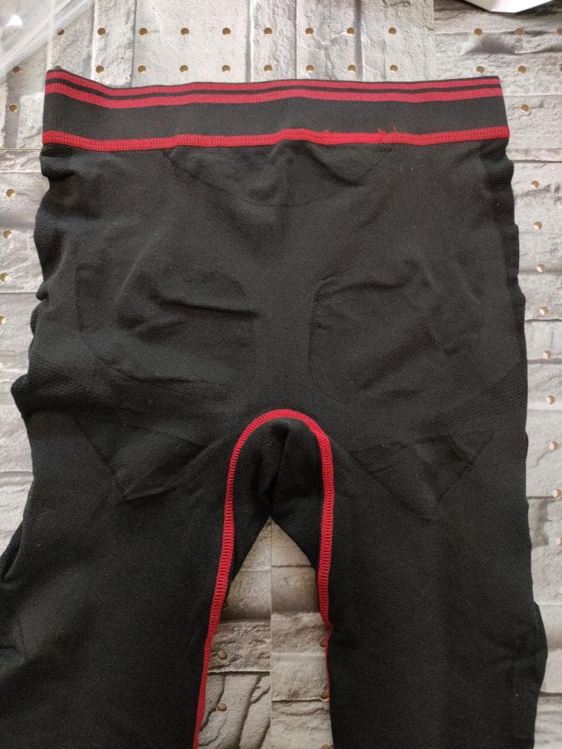 STB PRO MODEL ユニロングスパッツ L ブラック/レッド YONEX