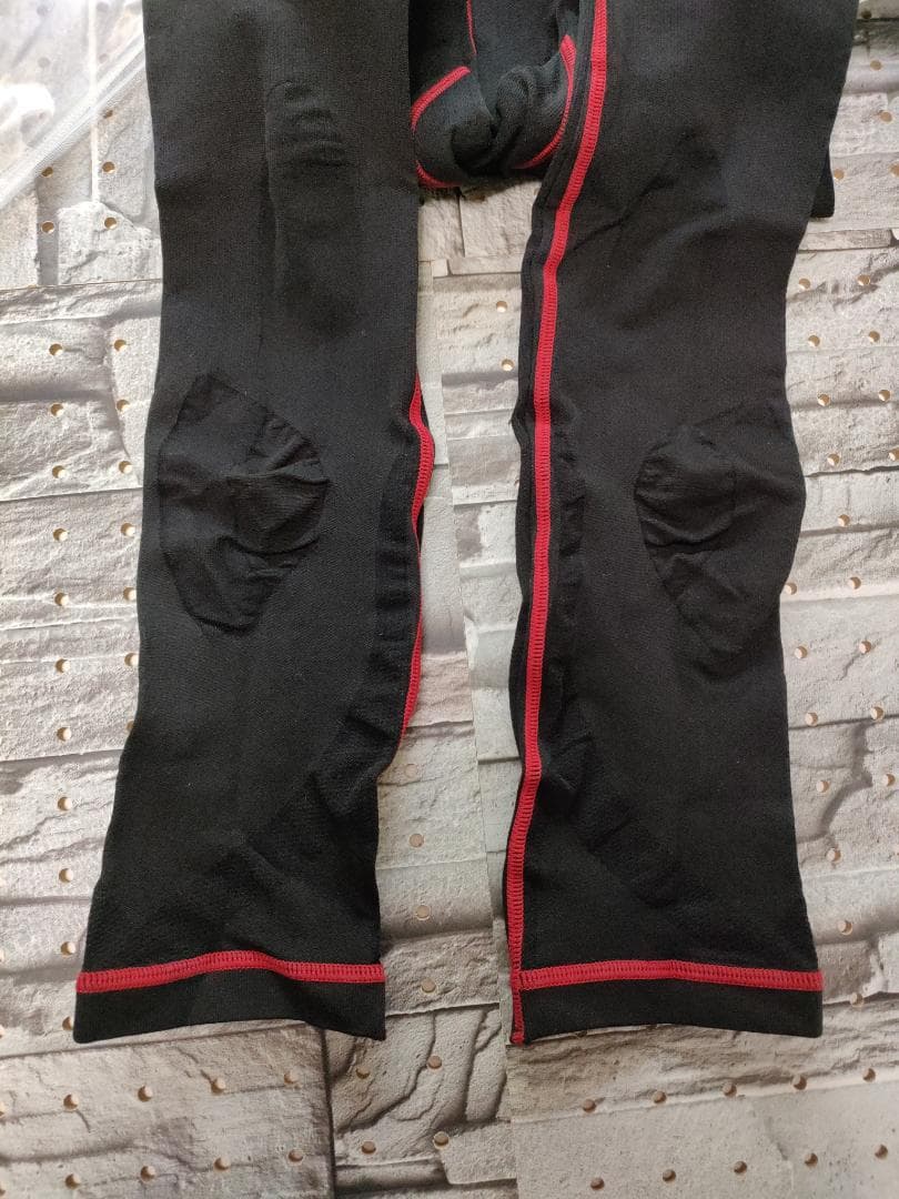 STB PRO MODEL ユニロングスパッツ L ブラック/レッド YONEX