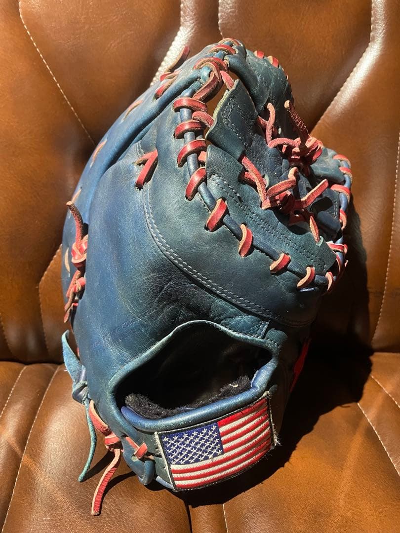 新シーズン！即戦力ミット　ミズノ　ファーストミット　USA ブルー&レッド