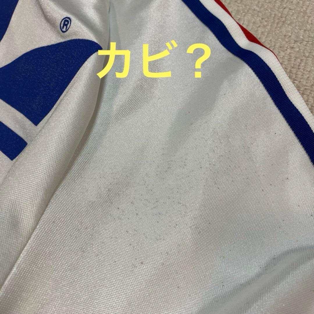 【L】old adidas長袖シャツ　トレフォイルロゴ　トリコロール　マリノス