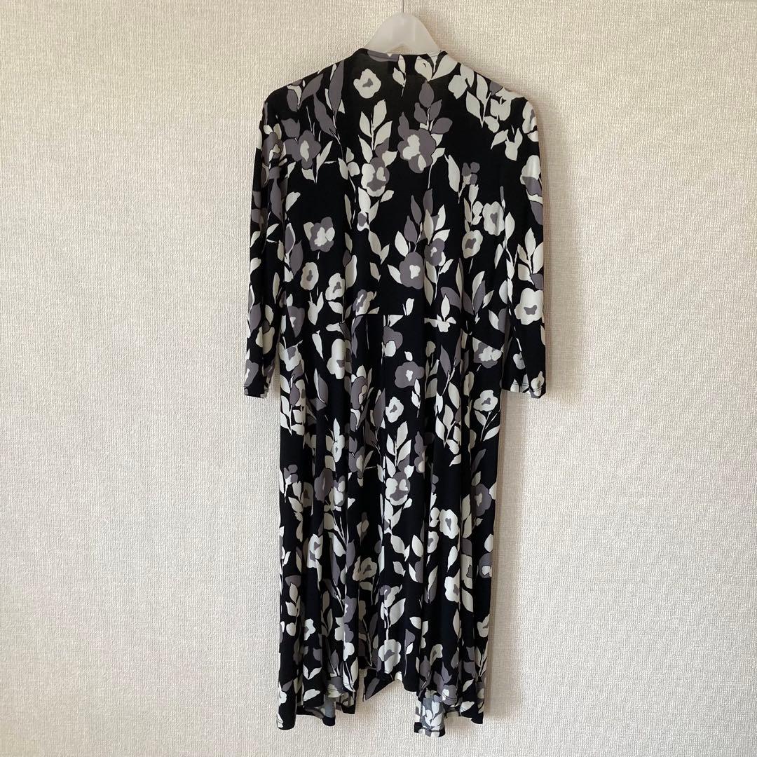 ローラアシュレイ　ビジュー　ワンピース　カーディガン　ロング　花柄　大きいサイズ