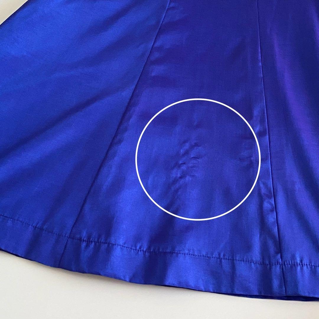 ロングドレス　ドレス　フラダンス　ブルー