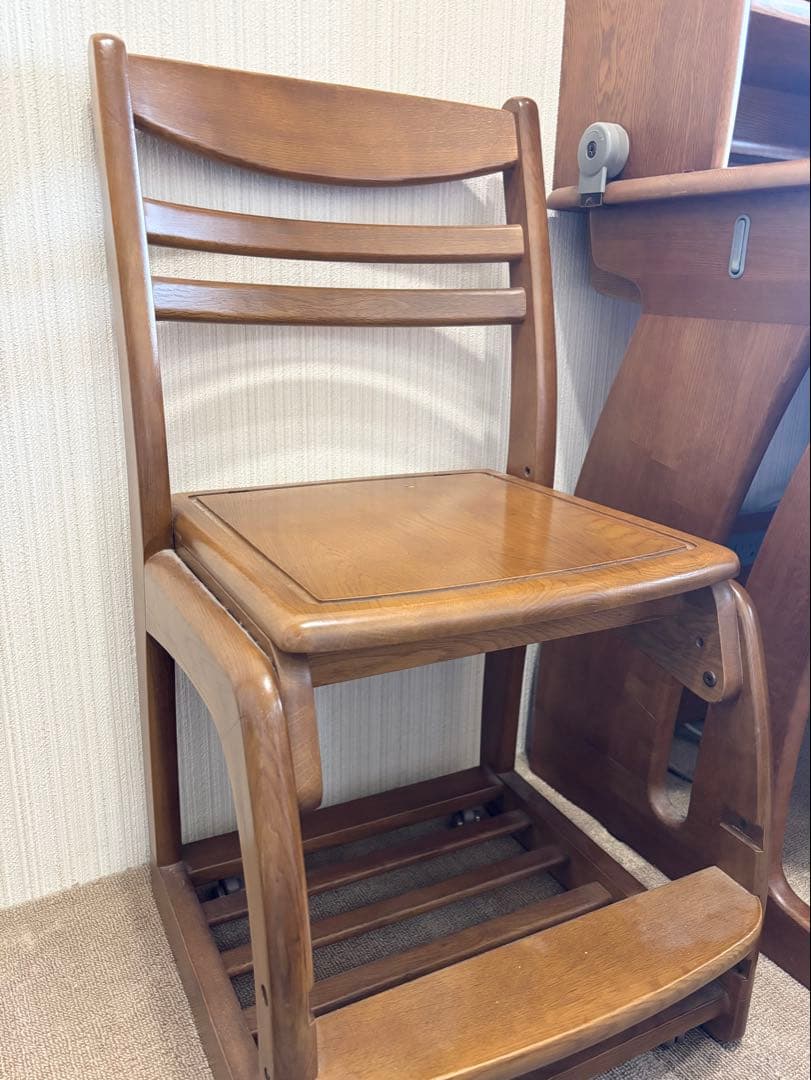 【4月5日まで販売】marni 木製学習机セット 天然木 昇降式ワゴン