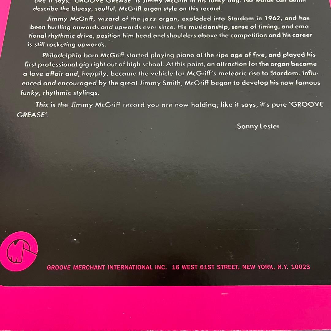 Jimmy McGriff Groove Grease LPレコード