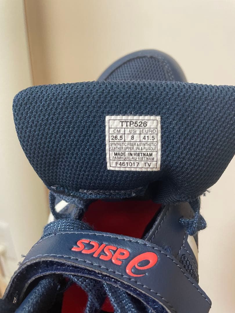 asics アシックススパイクシューズ ダークブルー/ホワイト