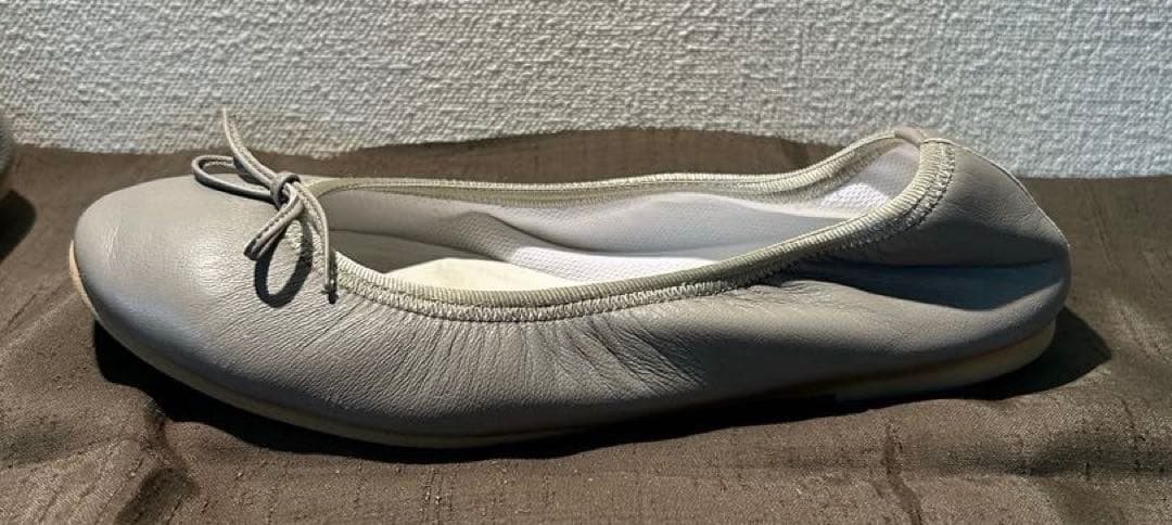 kurun TOKYO クルン グレー 本革 パンプス23cm 防水 スムース