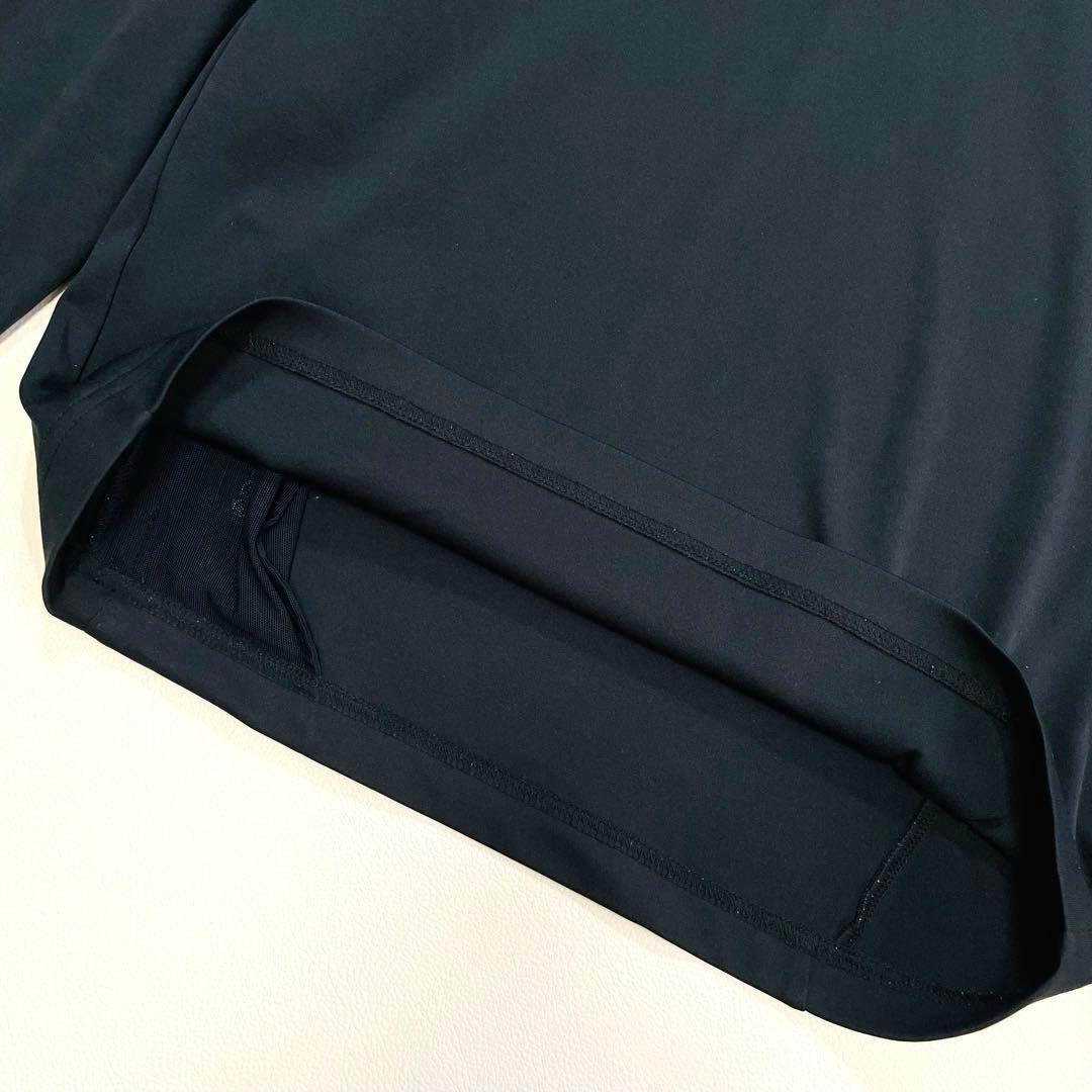 6312 TFW49 ハイネック長袖Tシャツ　モックネック　ブラック