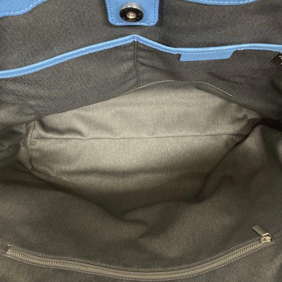 ペッレモルビダ　レザー　トートバッグ　ターコイズ　ブルー　2way ショルダー