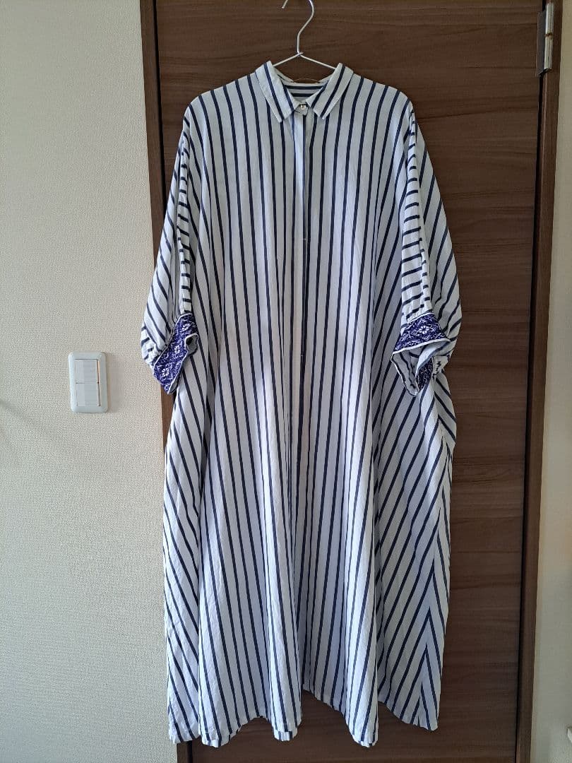 【ne Quittez pas/ヌキテパ 】ポプリンストライプ シャツドレス