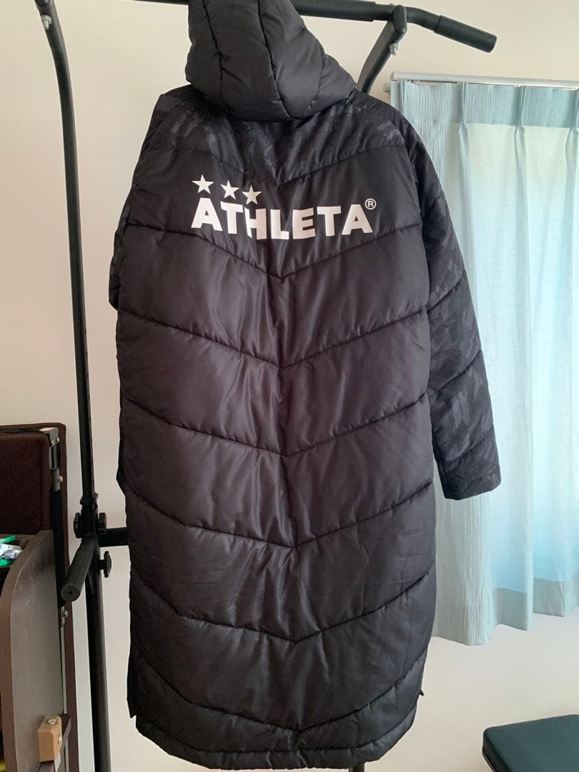 アスレタ ATHLETA ベンチコート サイズO 黒 サッカー