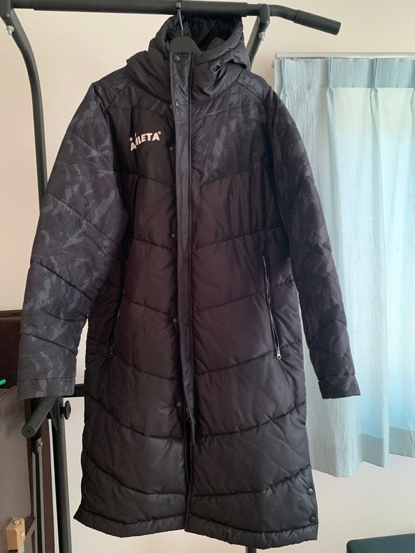 アスレタ ATHLETA ベンチコート サイズO 黒 サッカー