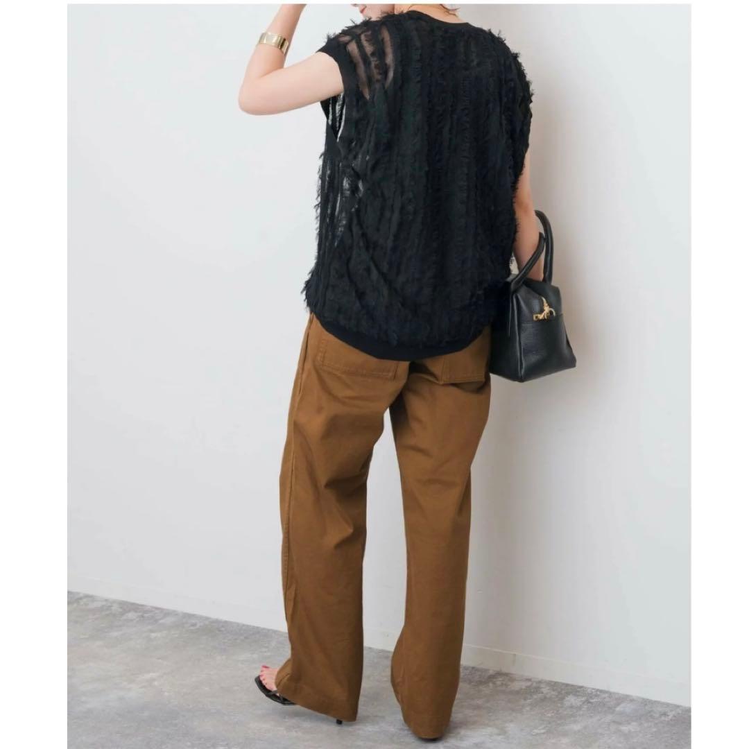 【美品】 スピックアンドスパン ファーニットベスト 近年モデル