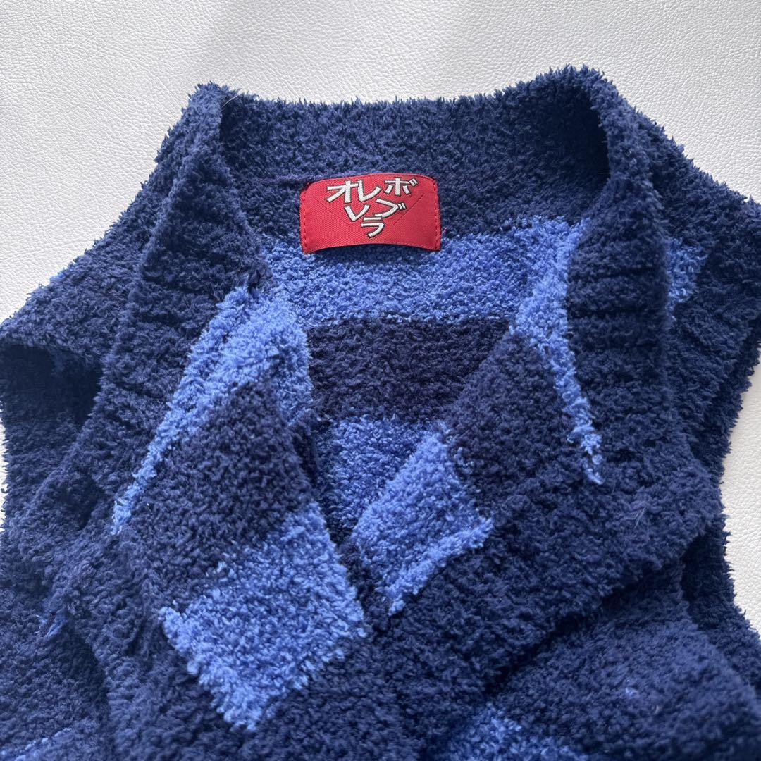 オレボレブラ　アルベロベロ ロングニットカーディガン　ロングベスト　ブタ刺繍