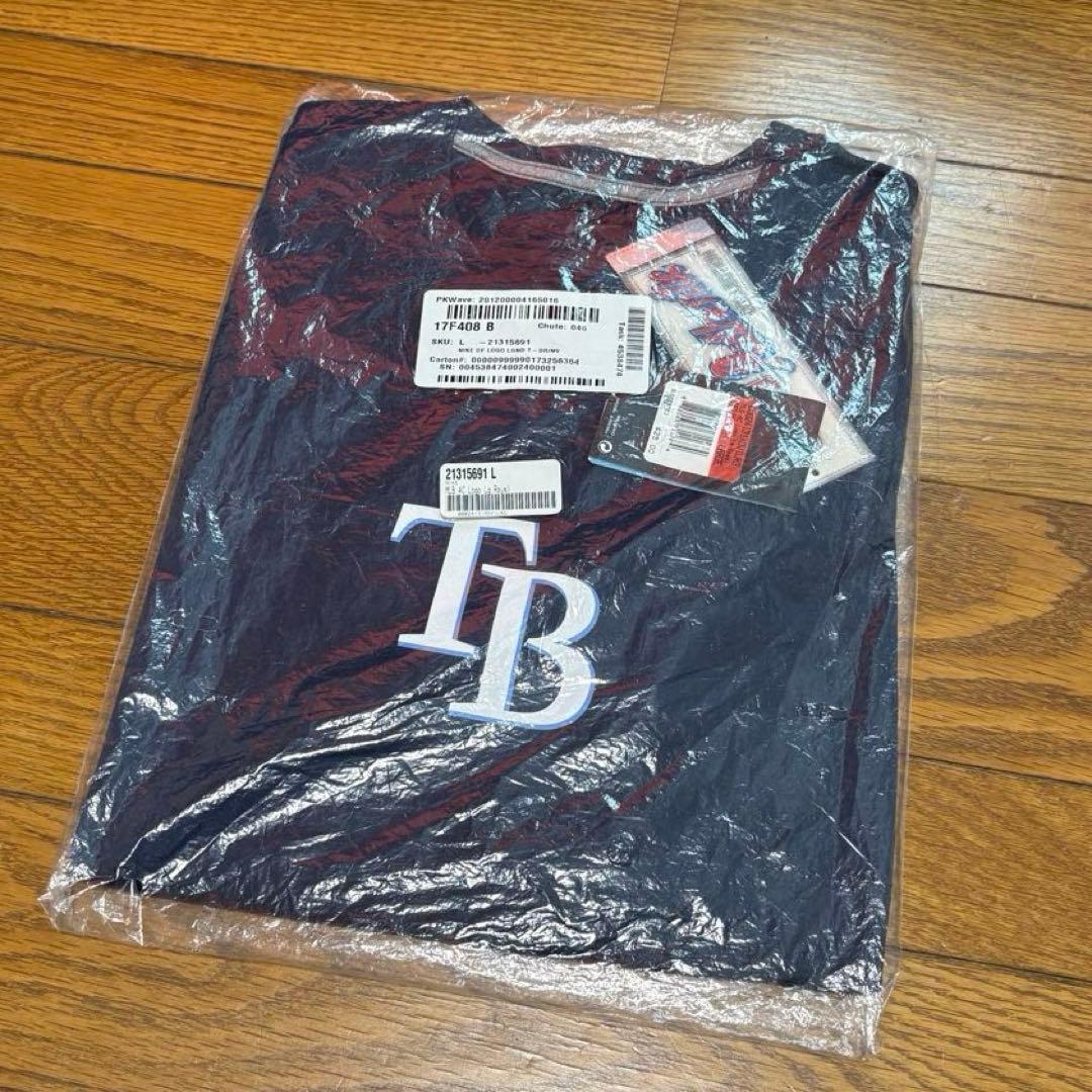 2010年 MLB RAYS Tシャツ タンパベイ・レイズ ネイビー L
