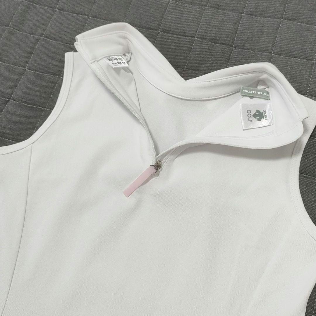 【美品】デサントゴルフ　ボディシェルEXスリーブレス　ワンピース　プリーツ　S