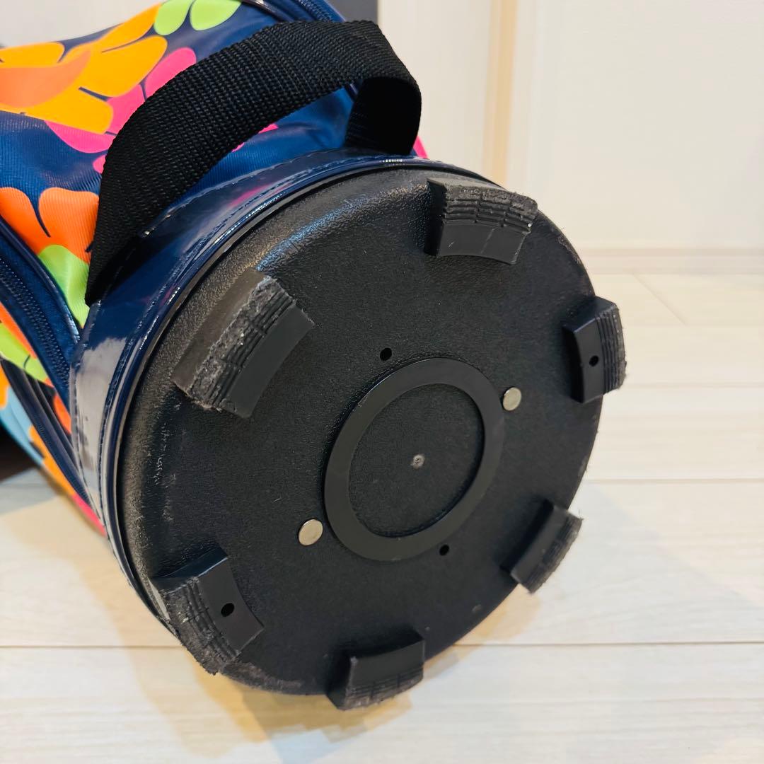 美品 ラウドマウス キャディバッグ 花柄 ゴルフバッグ ネイビー