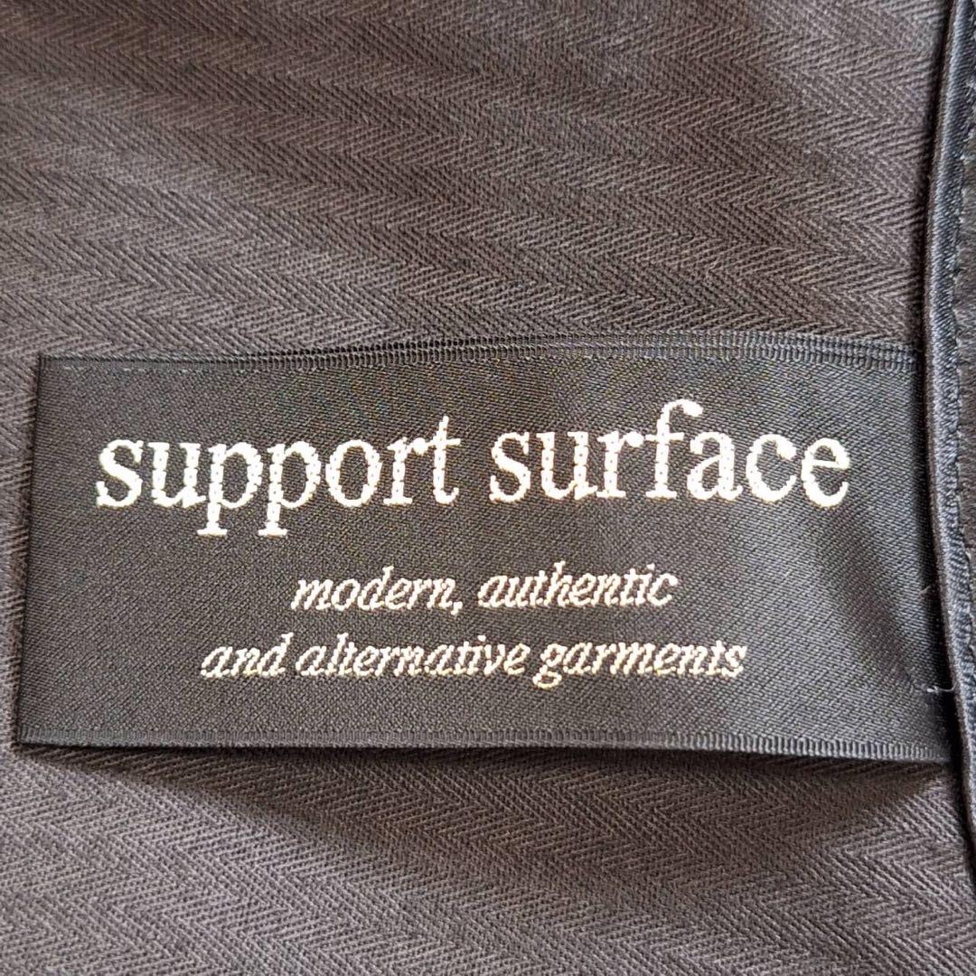 美品✨サポートサーフェス ハイネックワンピース ドレス 半袖 ベルト ブラック