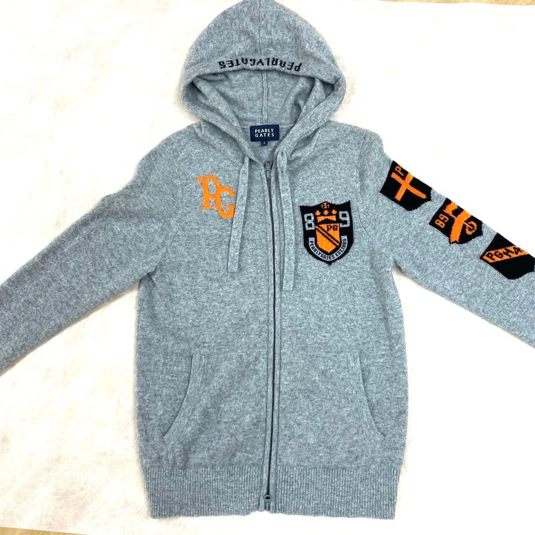 メル69853 　PEARLY GATES カシミヤニットジップパーカー