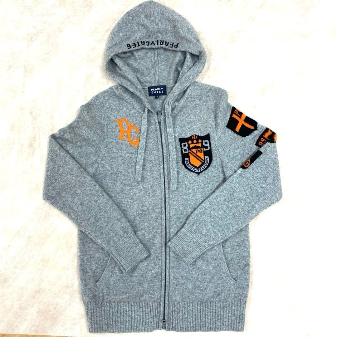 メル69853 　PEARLY GATES カシミヤニットジップパーカー