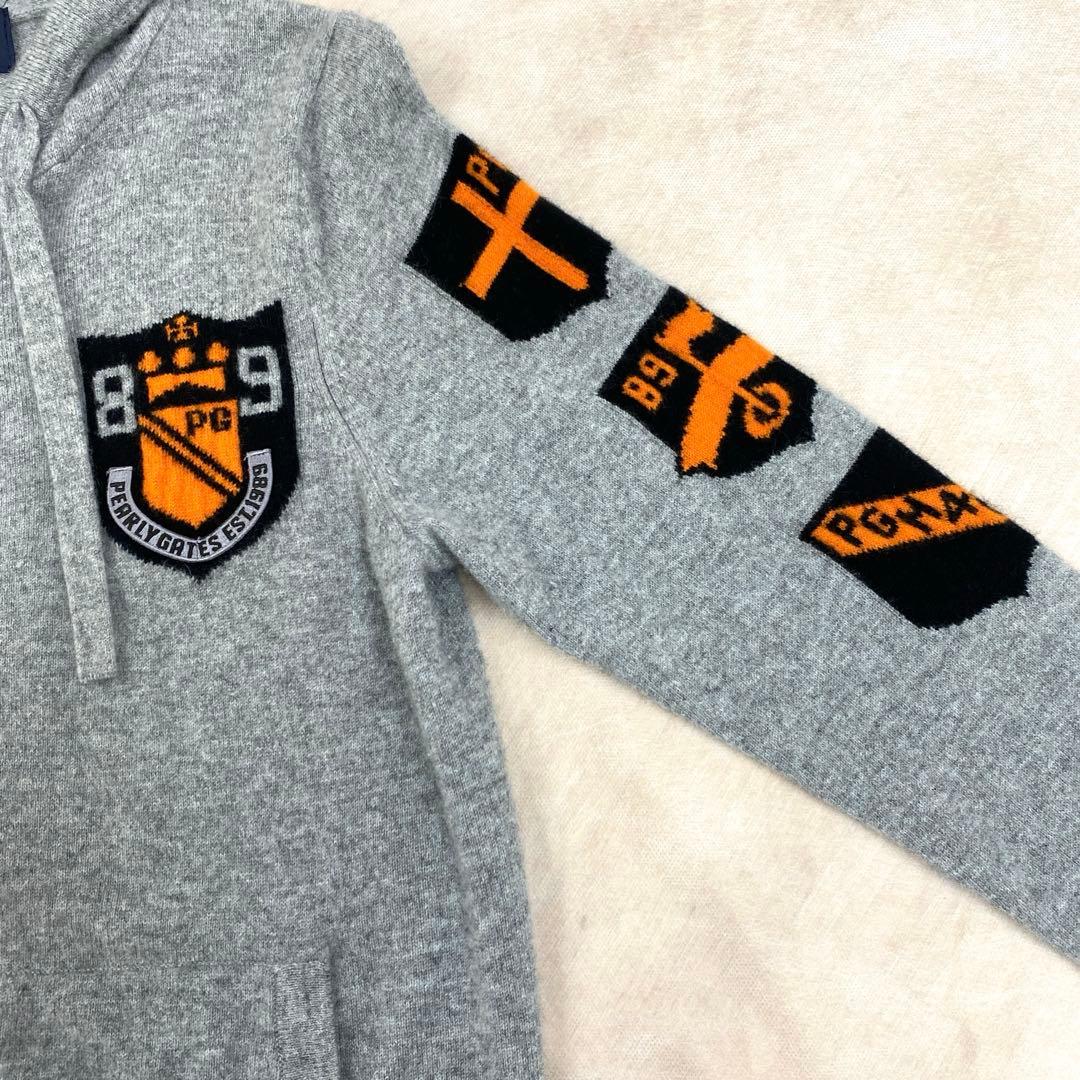 メル69853 　PEARLY GATES カシミヤニットジップパーカー