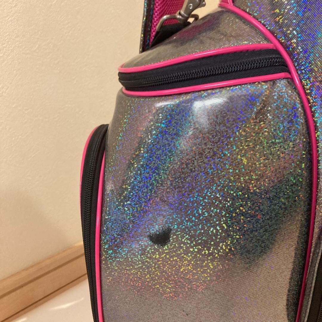 【みさこ】ウィルソン ゴルフ キャディバッグ シルバーラメ ピンク ハート