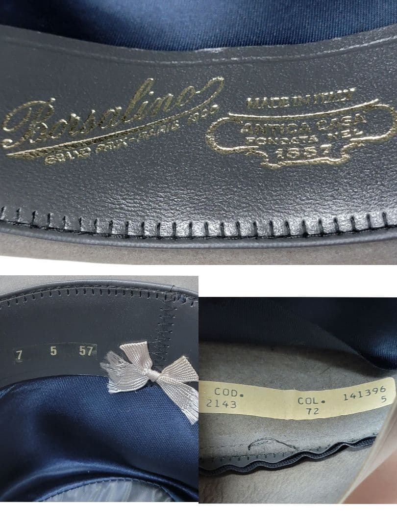 トラヤ帽子店別注 ボルサリーノ アレッサンドリア ラビットフェルトハット