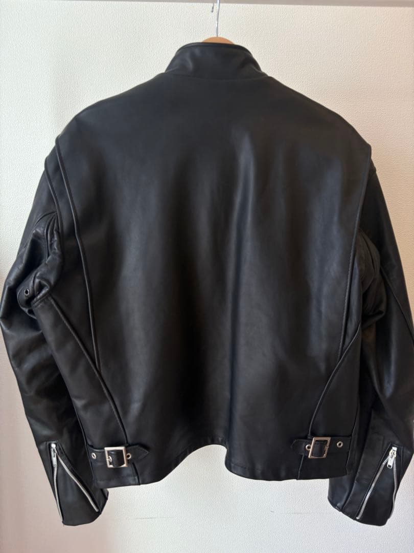 美品】Schott シングルライダース641E ブラックレザー 40
