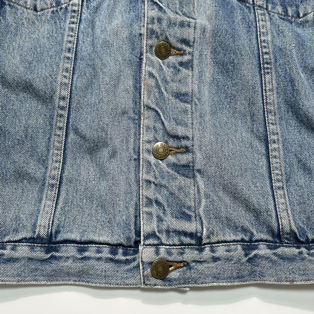 90s エディーバウアー Gジャン デニムジャケット L〜 白タグ ○5663