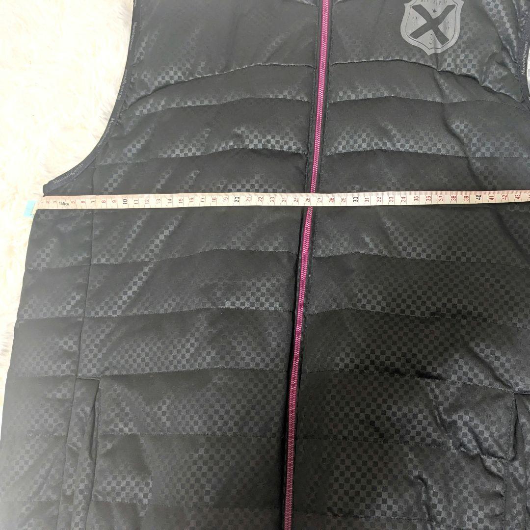 マンシングウエア　ブラック ベスト メンズ　ダウン　ゴルフ