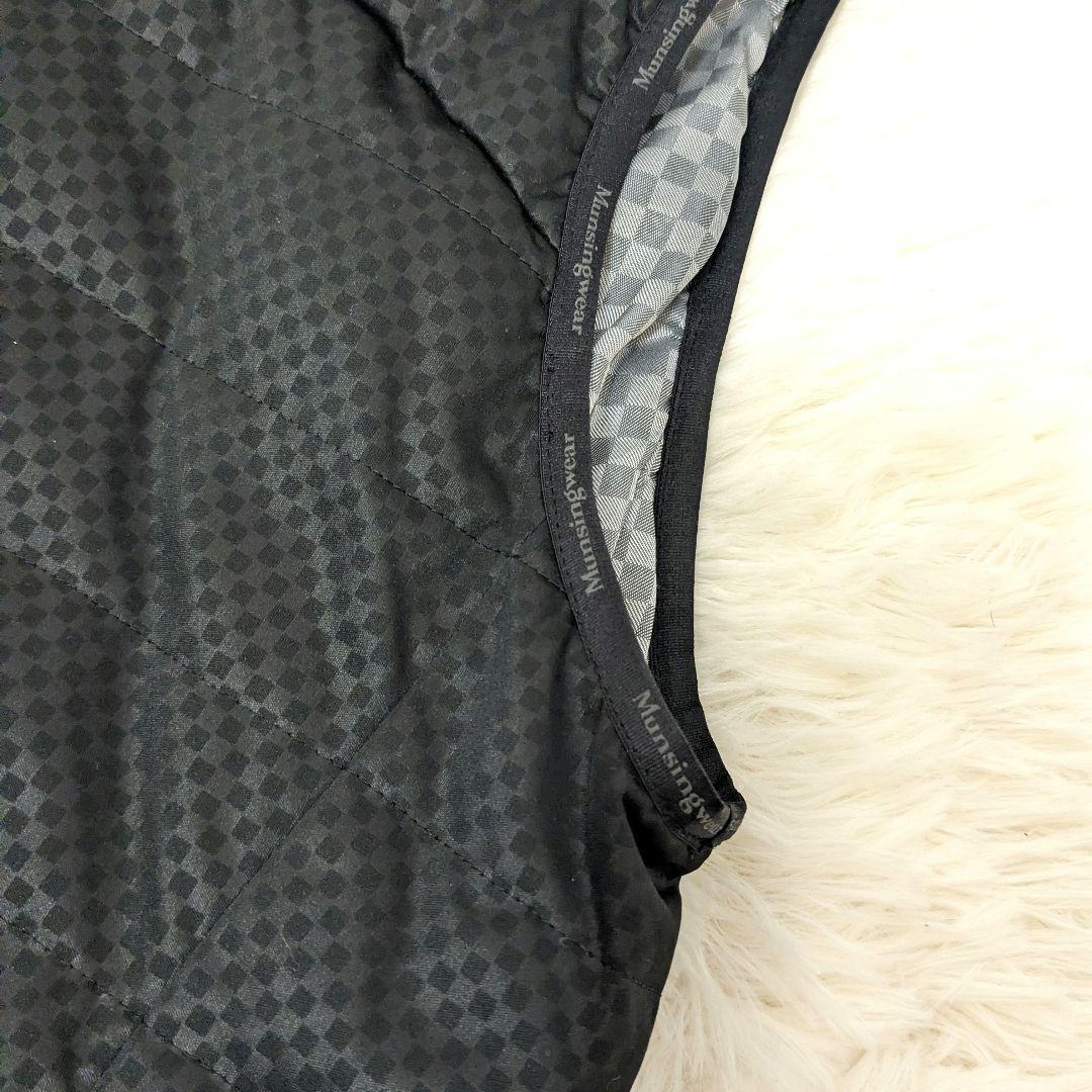 マンシングウエア　ブラック ベスト メンズ　ダウン　ゴルフ