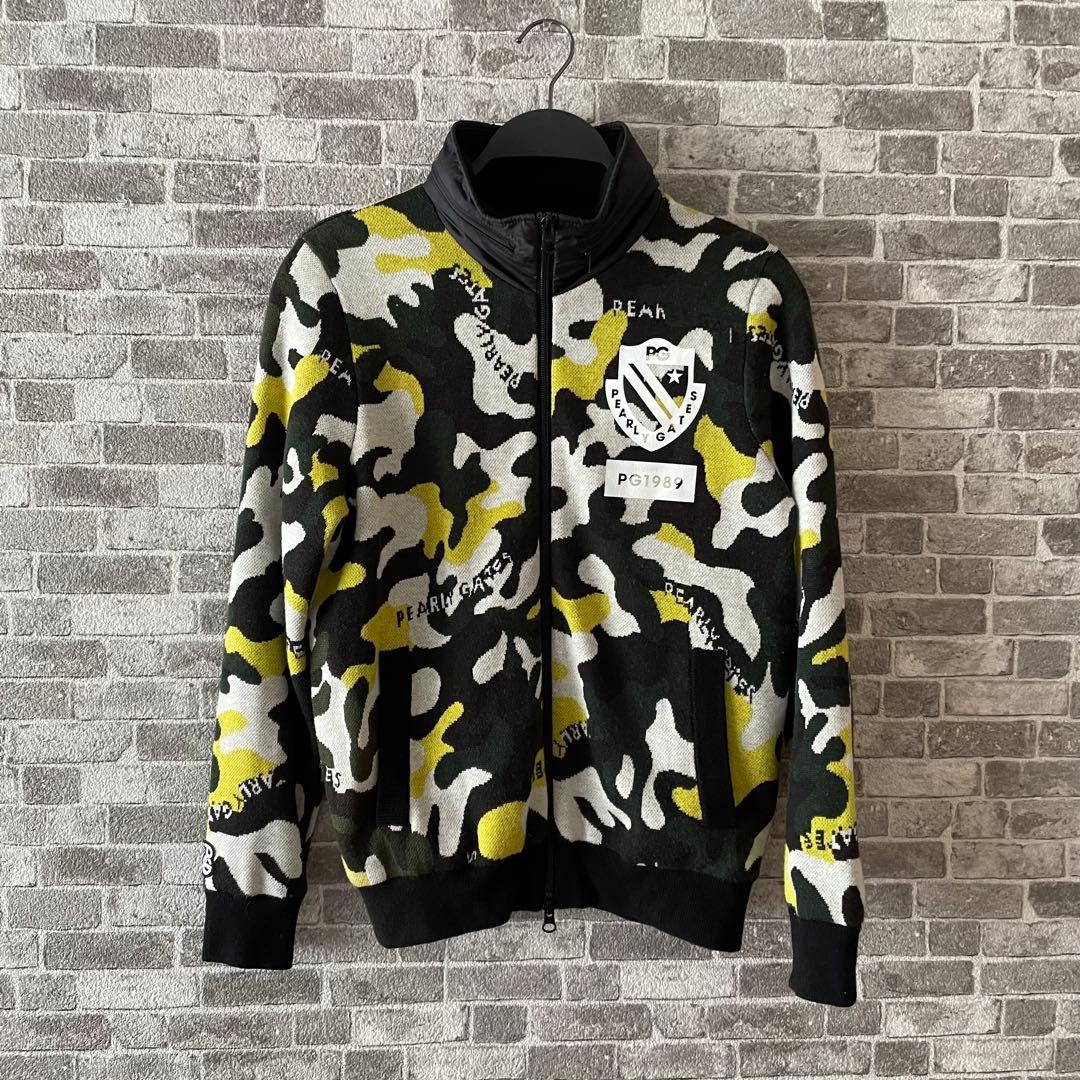 パーリーゲイツ 2way ニットブルゾン カモフラ サイズ0 レディース