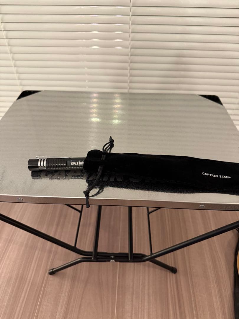 CAPTAIN STAG 折りたたみテーブル 薪割り台 火吹き棒 しゃもじ 付