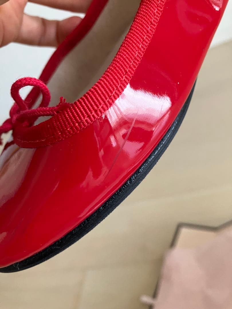 Repetto 赤 サンドリヨン　バレエシューズ　38