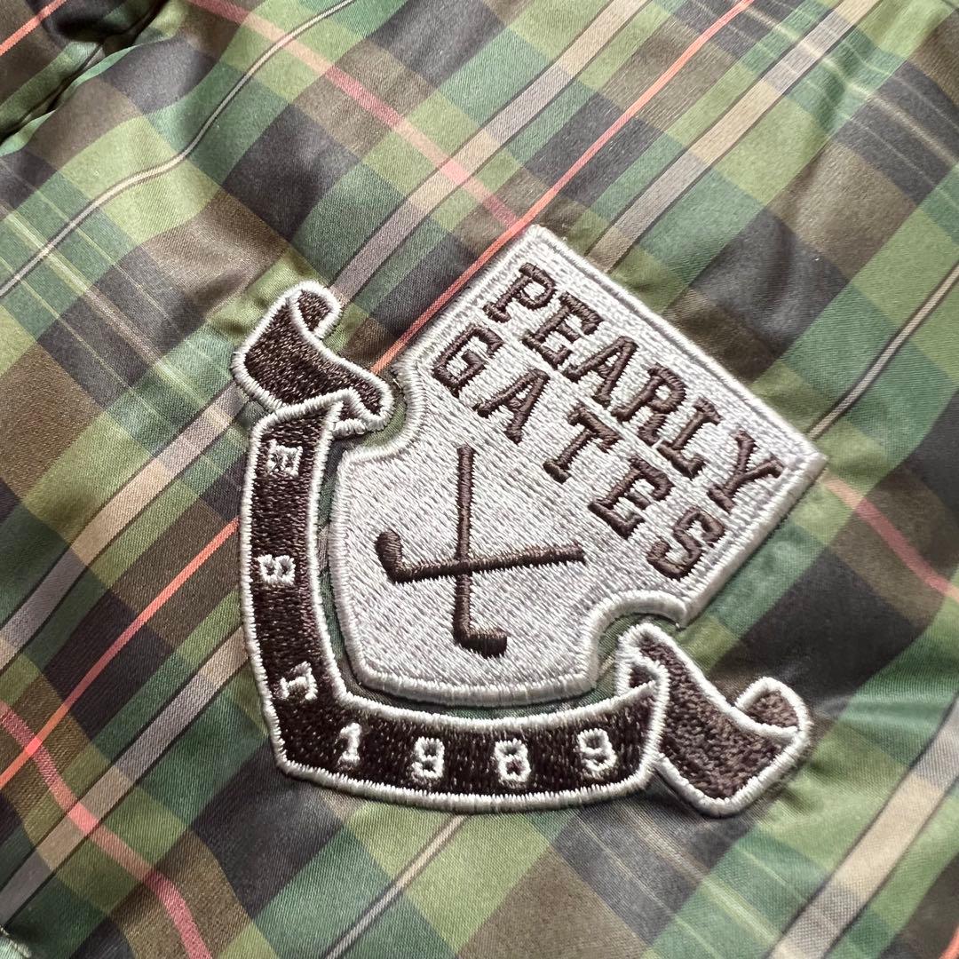 Pearlygates パーリーゲイツ　リバーシブル　チェック　ダウンジャケット