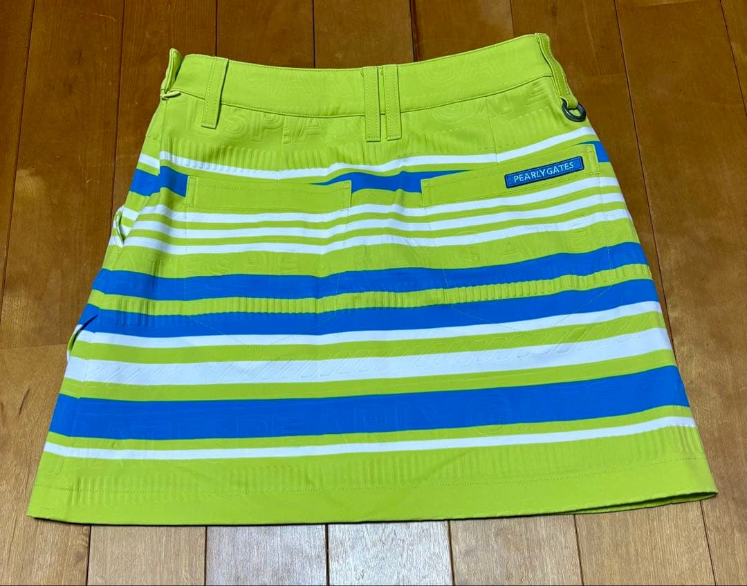 新品 パーリーゲイツ セットアップ ボーダー ハイネックカットソー スカート