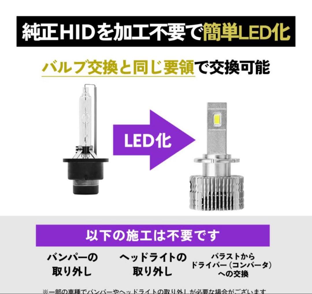 HID屋　LEDヘッドライト バルブ D4S用　2個セット