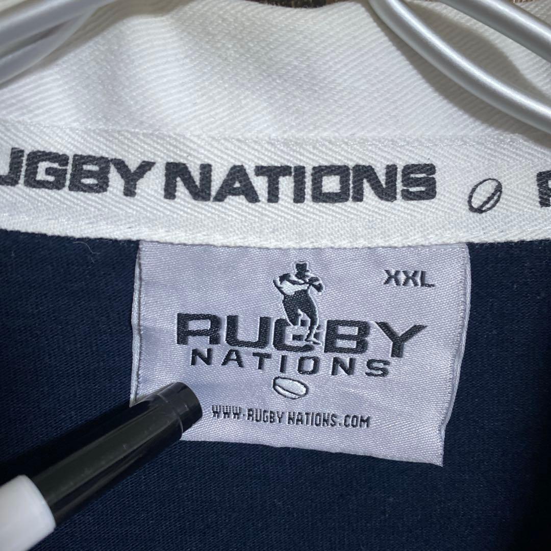 ラグビー ラガーシャツ スコットランド 国旗 ポロシャツ USA古着 90s長袖