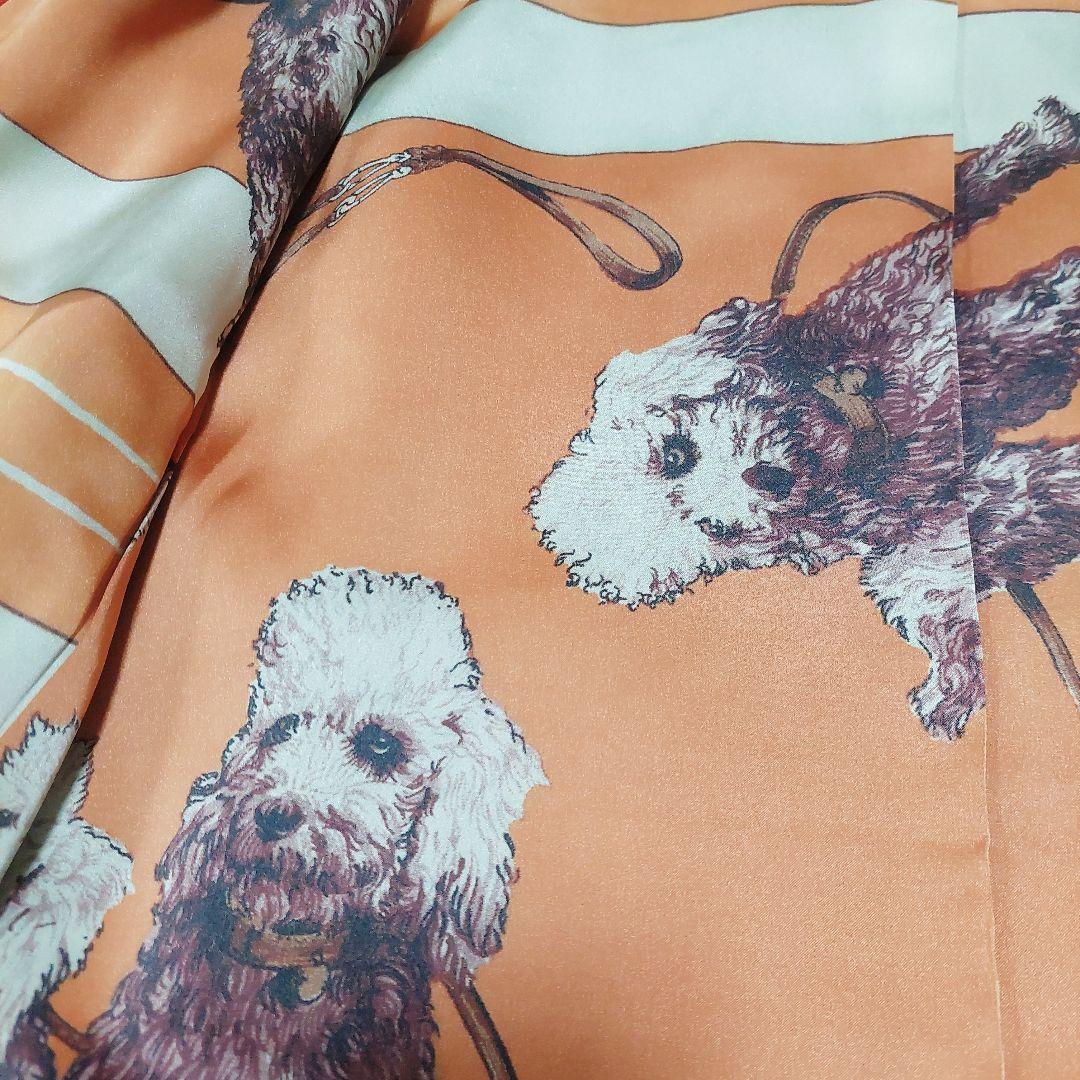 美品 希少 あちゃちゅむムチャチャ ケープ コート 犬柄