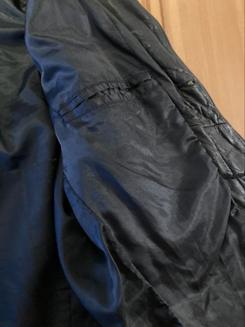 RYKIEL HOMME リキエルオム ラムレザージャケット羊革 ロゴボタン 黒