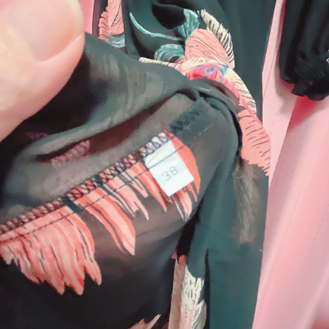 【極美品】ダブルスタンダードクロージング ポリエステルシフォンフラワーワンピース