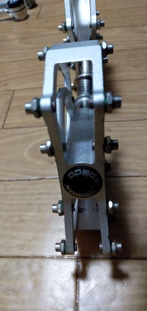 xpedo フラットペダル 緑/銀