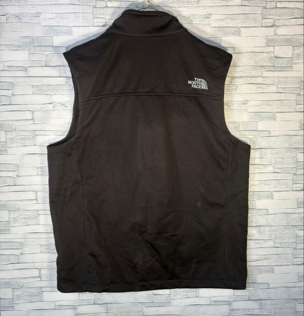 【USA古着】ノースフェイスシェルベストXL企業モノ刺繍ドローvacasa