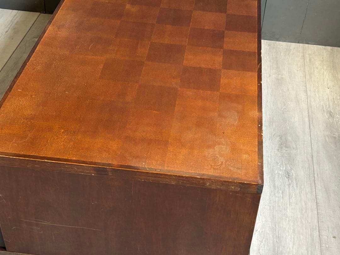 希少　市松模様　ヴィンテージ　ローテーブル　文机　書道　座卓　ビンテージ　和