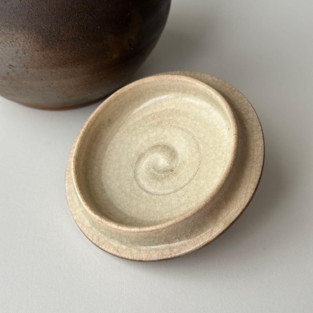 嶋村白山 備前 壺 小壺 蓋なし品
