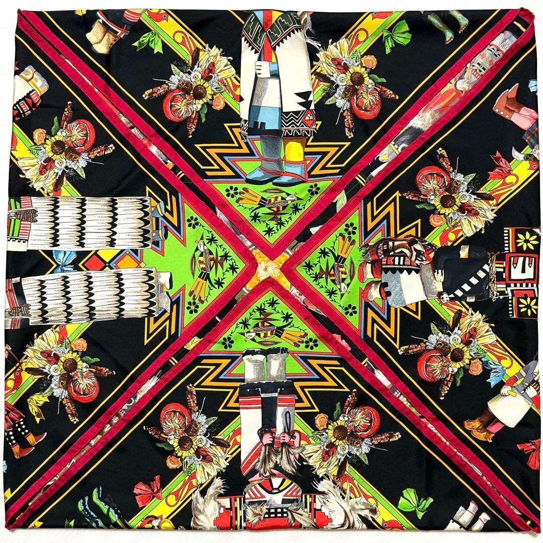 エルメス HERMES スカーフ 【レア】Kachinas カチナ　カレ90