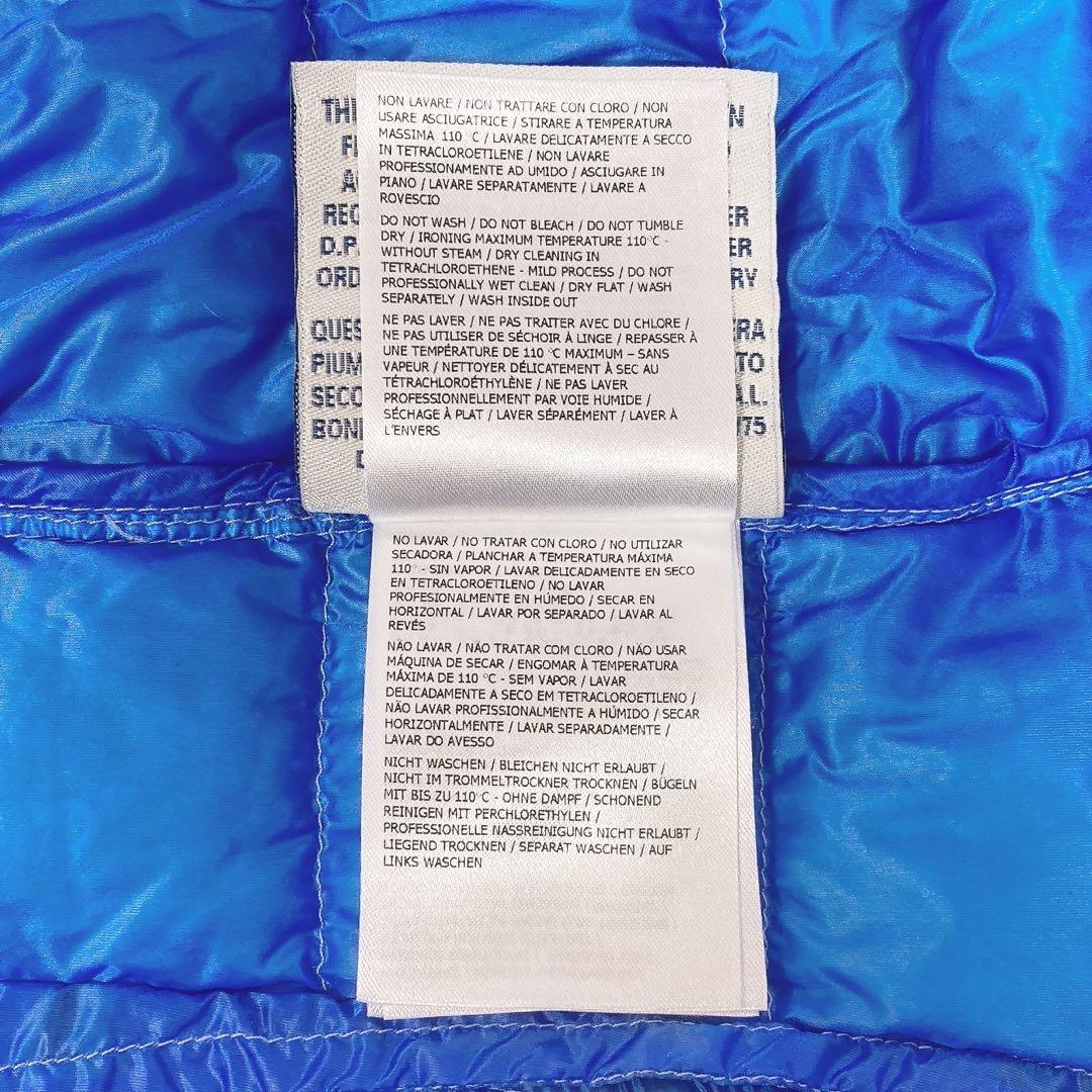 3154○ MONCLER フード付き ダウンベスト ブルー