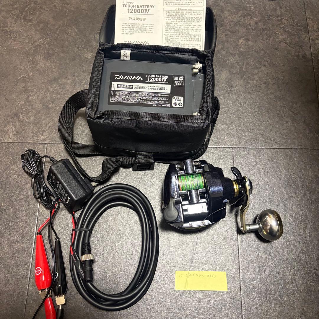ダイワ 15 レオブリッツ 300J バッテリー12000IVセット 電動リール