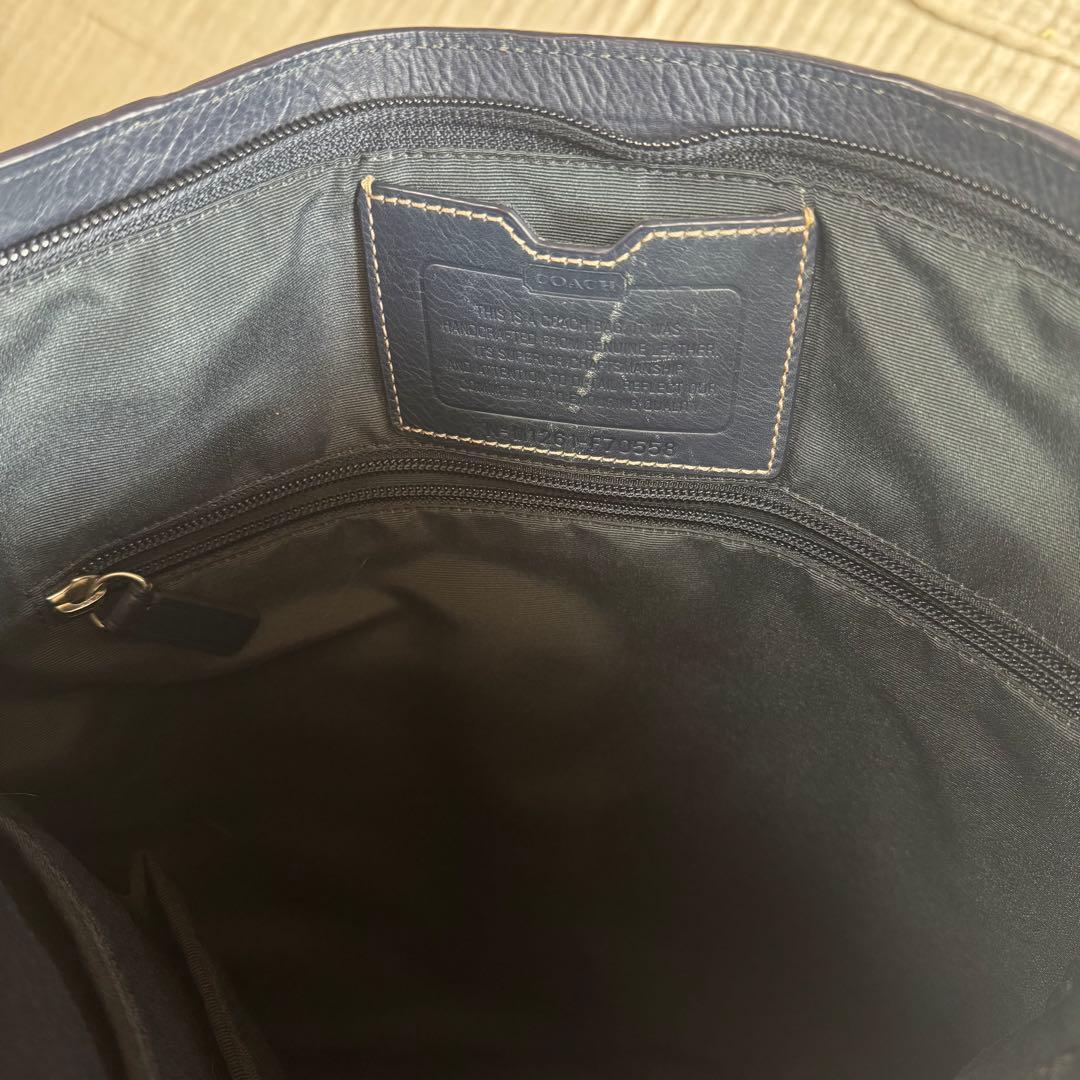 コーチ　トートバッグ　メンズ　ネイビー　70558