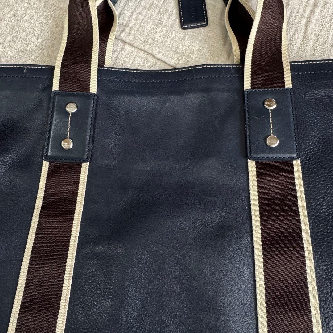 コーチ　トートバッグ　メンズ　ネイビー　70558